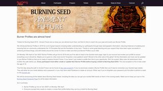 Burner Profiles are almost here! - Burning Seed
