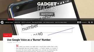 How to Use Google Voice as a 'Burner' Number « Smartphones ...