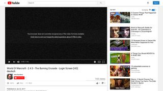 World Of Warcraft - 2.4.3 - The Burning Crusade - Login Screen [HD ...