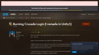 Burning Crusade Login (I remade in Unity5) - World of Warcraft ...