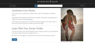 Login With Burner Profile | Burning Man Photos - Burning Man Gallery