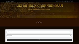 Login | LA Burning Man
