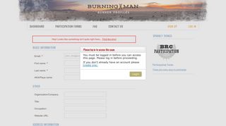 My Profile - Burner Profiles - Burning Man
