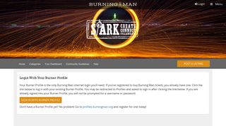 Login - Spark | Burning Man Collaboration