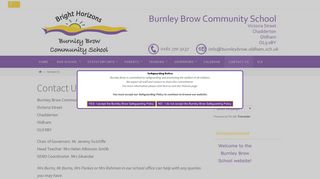 Contact Us – Burnley Brow Primary School