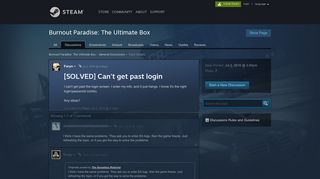 [SOLVED] Can't get past login :: Burnout Paradise: The Ultimate Box ...