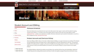 Student Account and EBilling | Bursar Office - Brown University