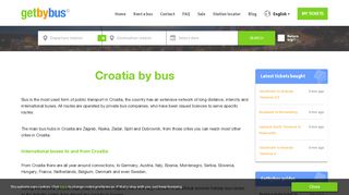 Croatia by bus, information about bus travel in Croatia - GetByBus