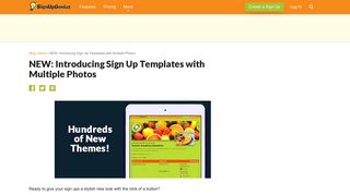 NEW: Introducing Sign Up Templates with Multiple Photos