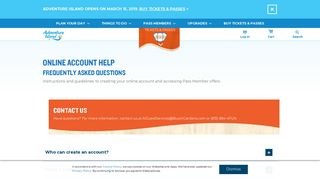 Online Account Help | Busch Gardens Tampa Bay - Adventure Island