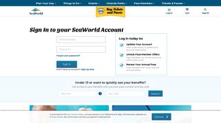 Sign In To Your Personal SeaWorld Account | SeaWorld Orlando