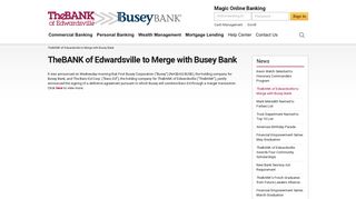 TheBANK of Edwardsville to Merge with Busey Bank