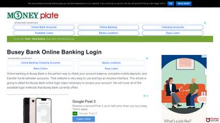 Busey Bank Online Banking Login — Money Plate