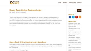 Busey Bank Online Banking Login - Business Cafe