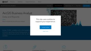 ArcGIS Business Analyst Data & Reports - Esri