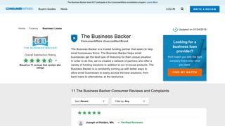 Top 11 Reviews and Complaints about The Business Backer