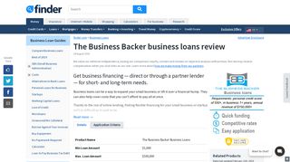 The Business Backer business loans review January 2019 | finder.com