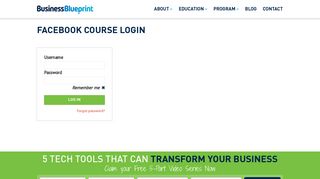 Facebook Course Login – Business Blueprint