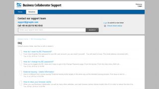 FAQ : Business Collaborator Support