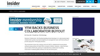 YFM backs Business Collaborator buyout | Insider Media Ltd