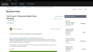 Solved: Can't Log In To Business Digital Voice Webpage - Help ...