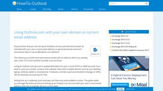 Using Outlook.com with your own domain or current email address ...