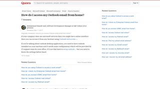 How to access my Outlook email from home - Quora