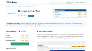 Business-in-a-Box Reviews and Pricing - 2019 - Capterra