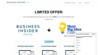 Business Insider PRIME Subscription Membership - Signup Today