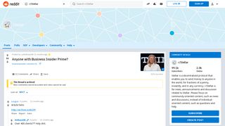 Anyone with Business Insider Prime? : Stellar - Reddit