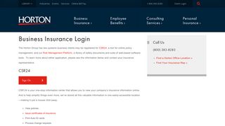 Business Insurance Login | The Horton Group