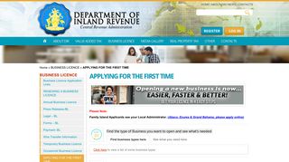 APPLYING FOR THE FIRST TIME - Department of Inland Revenue