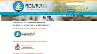 Business Licence Application Links - Department of Inland Revenue