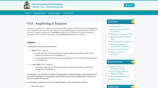 Register a Taxpayer - Online Tax Administration