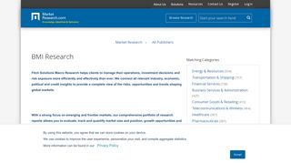 BMI Research Research Reports - MarketResearch.com