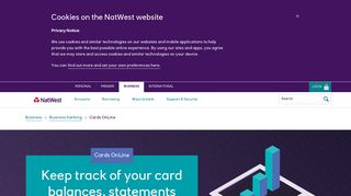 Cards OnLine - NatWest business bank