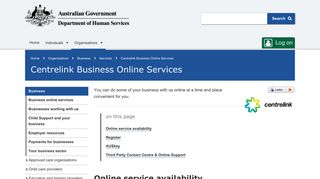 Centrelink Business Online Services - Australian Government ...
