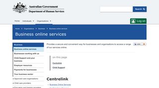 Business online services - Australian Government Department of ...