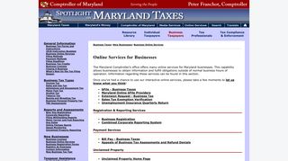 Online Services for Businesses - Maryland Taxes - Comptroller of ...