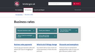 Business rates - bristol.gov.uk - Bristol City Council