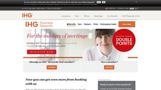 IHG® Business Rewards Points Program for Bookers