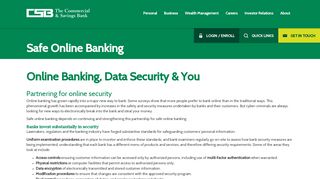 Safe Online Banking › The Commercial & Savings Bank
