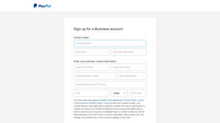 Sign up for a business account - PayPal