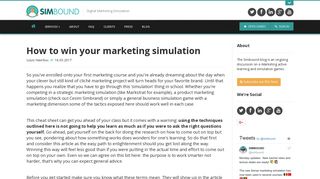 How to win your marketing simulation | Simbound
