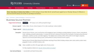 Business Source Premier | Rutgers University Libraries