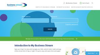 Automated meter reading (AMR) login | Business Stream