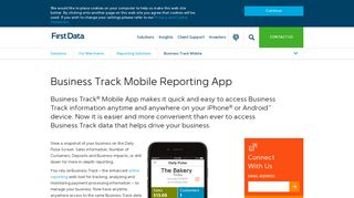 Business Track Mobile for Your Reporting Needs | First Data