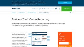 Business Track Online Reporting - First Data