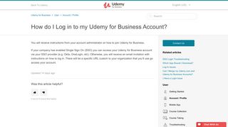 How do I Log in to my Udemy for Business Account? – Udemy for ...