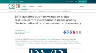 BVR launches business valuation global resource centre in response ...